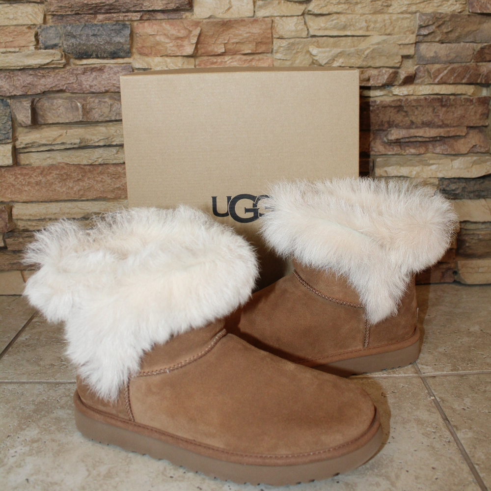 UGG MILLA TOSCANA FLUFF MINI SUEDE SHEARLING BOOT - Picture 2 of 8
